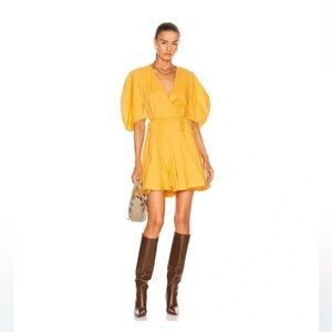 RHODE Claudine Dress in Mustard Size Medium
